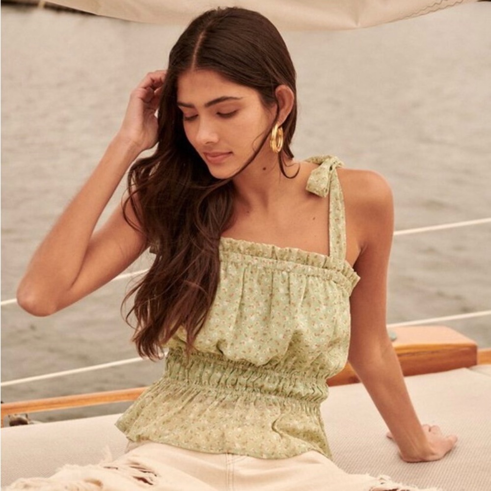 Floral Tie Strap Tank